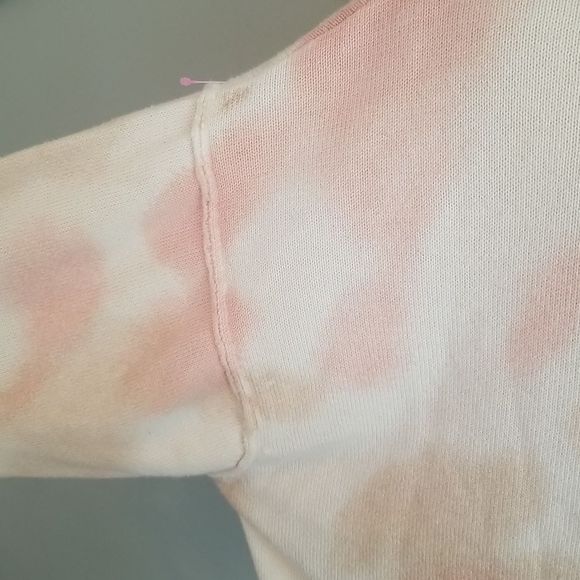 Anthropologie Cotton 7 Days A Week Peach Fuzz Tyedye Sweater Sz.M Long Sleeve - Picture 5 of 11